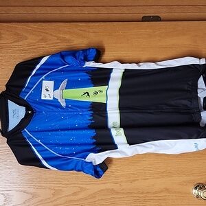 Corvara Canari Blue and Black UFO Cycling Jersey mens 4xl nwot number 1085